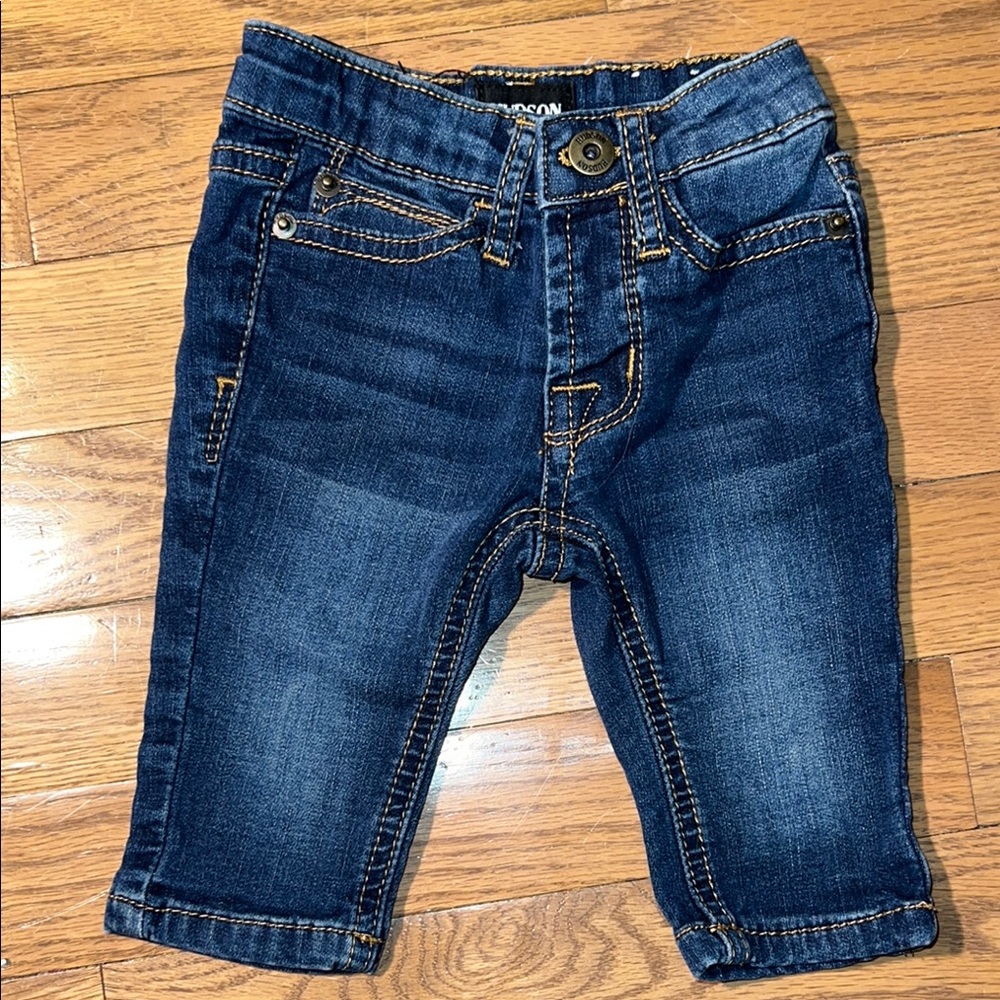 Hudson’s baby Blue washed denim jeans for 3-months old